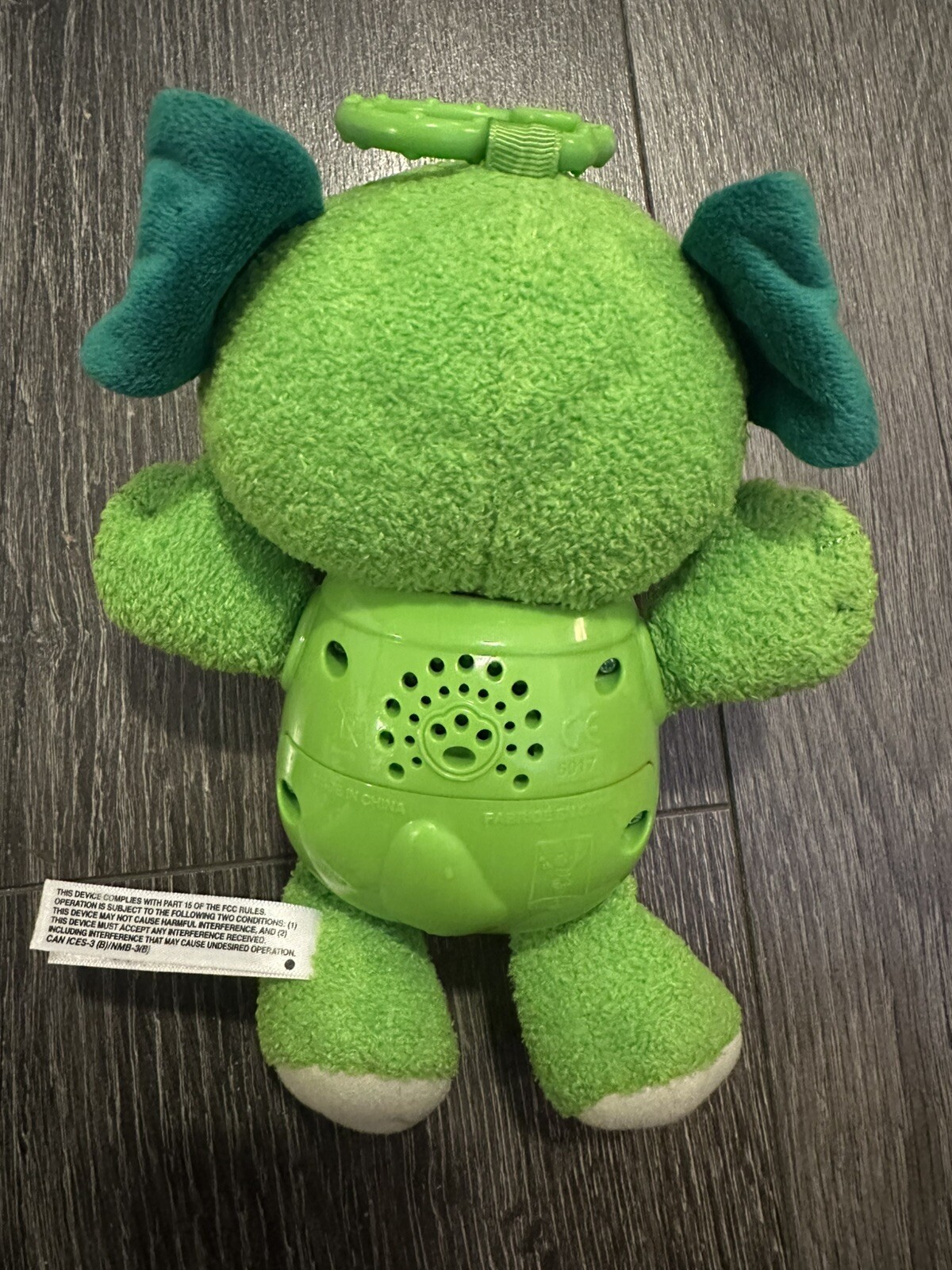 Leap Frog Sing and Snuggle Scout 8” Green Dog Musical Plush Car Seat Toy