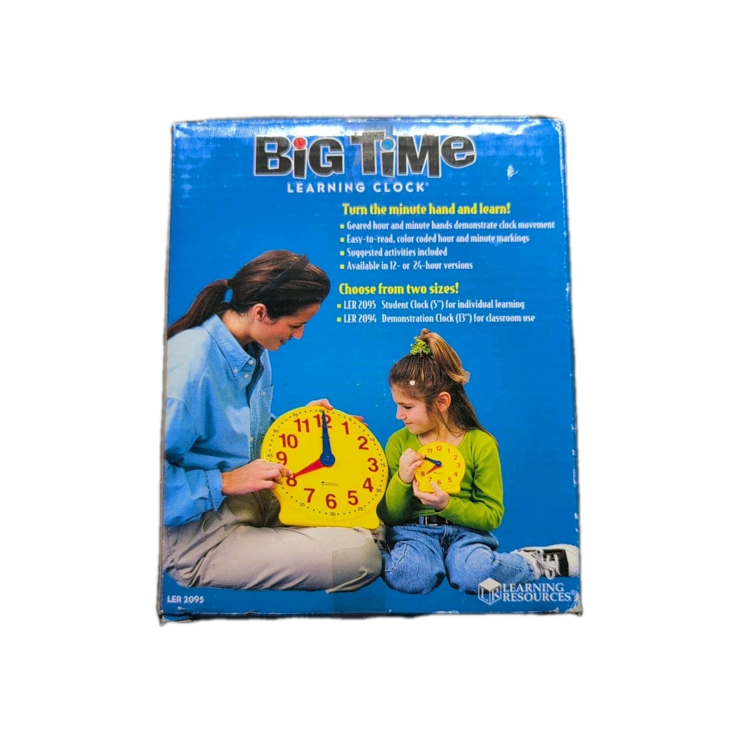Learning Resources Big Time Student Clock, Teaching & Demonstration Clock, 12