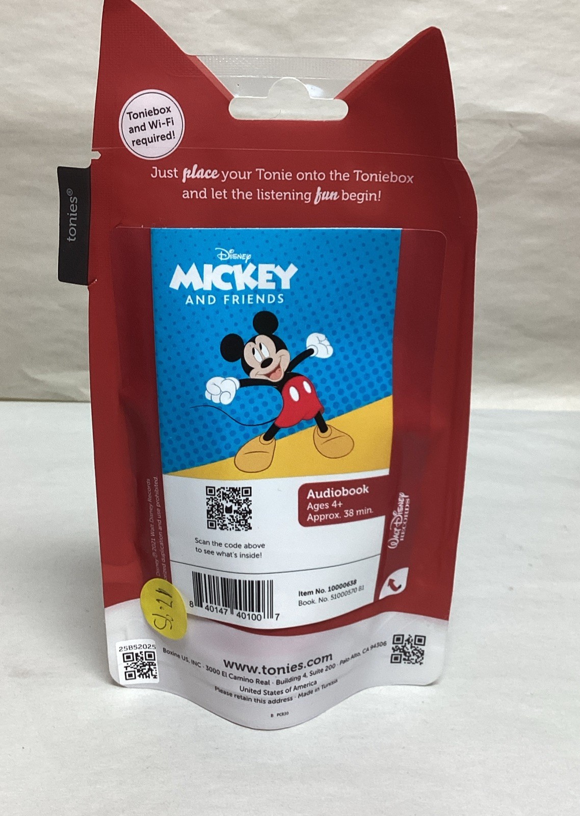 Tonies Disney Friends Mickey Mouse Figurine Audio Character for the Toniebox