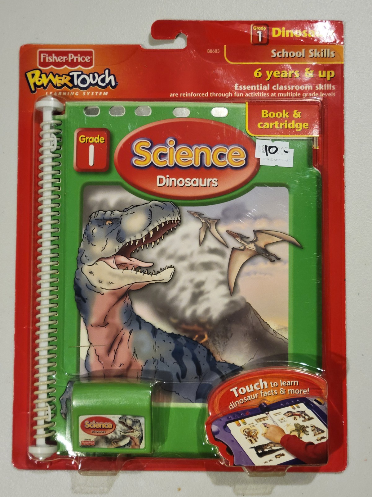Lot of (2) Arthur & Dinosaurs Fisher Price Power Touch Books – 5-8 Science – NEW