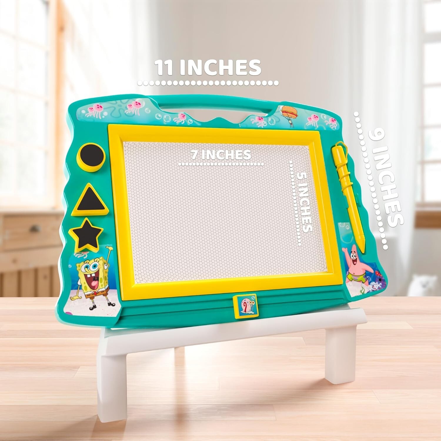 SpongeBob Squarepants Magnetic Drawing Board with Stylus and 3 Stamps