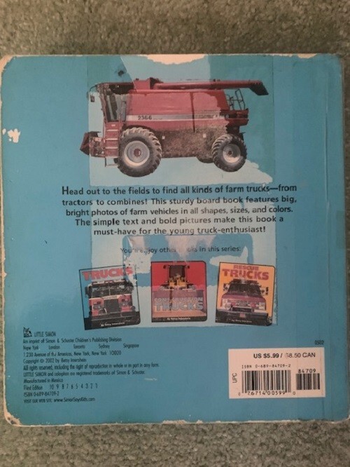 Special Needs / Autism Adapted Interactive Book – Farm Trucks