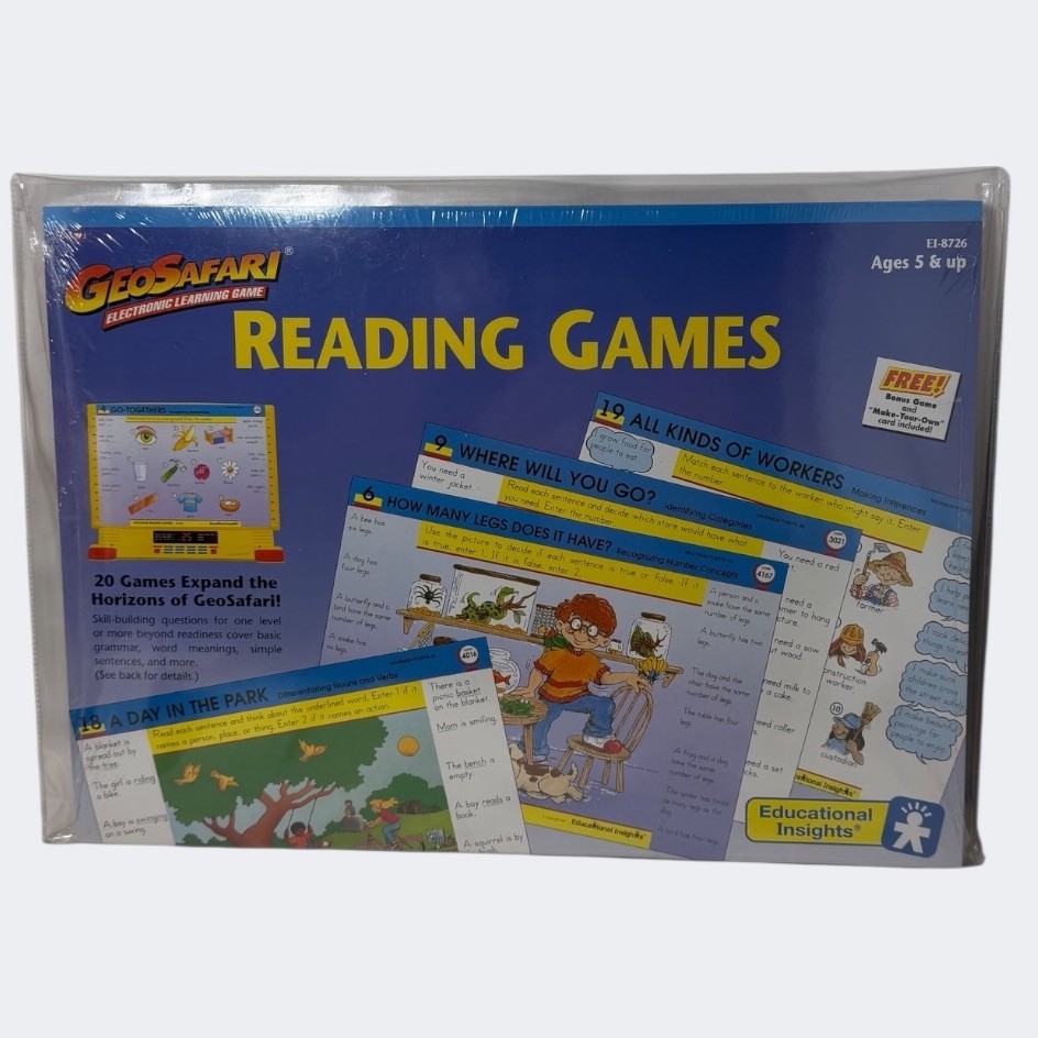 GeoSafari Reading Games Card Set #EI-8726 Sealed Ages 5 And Up