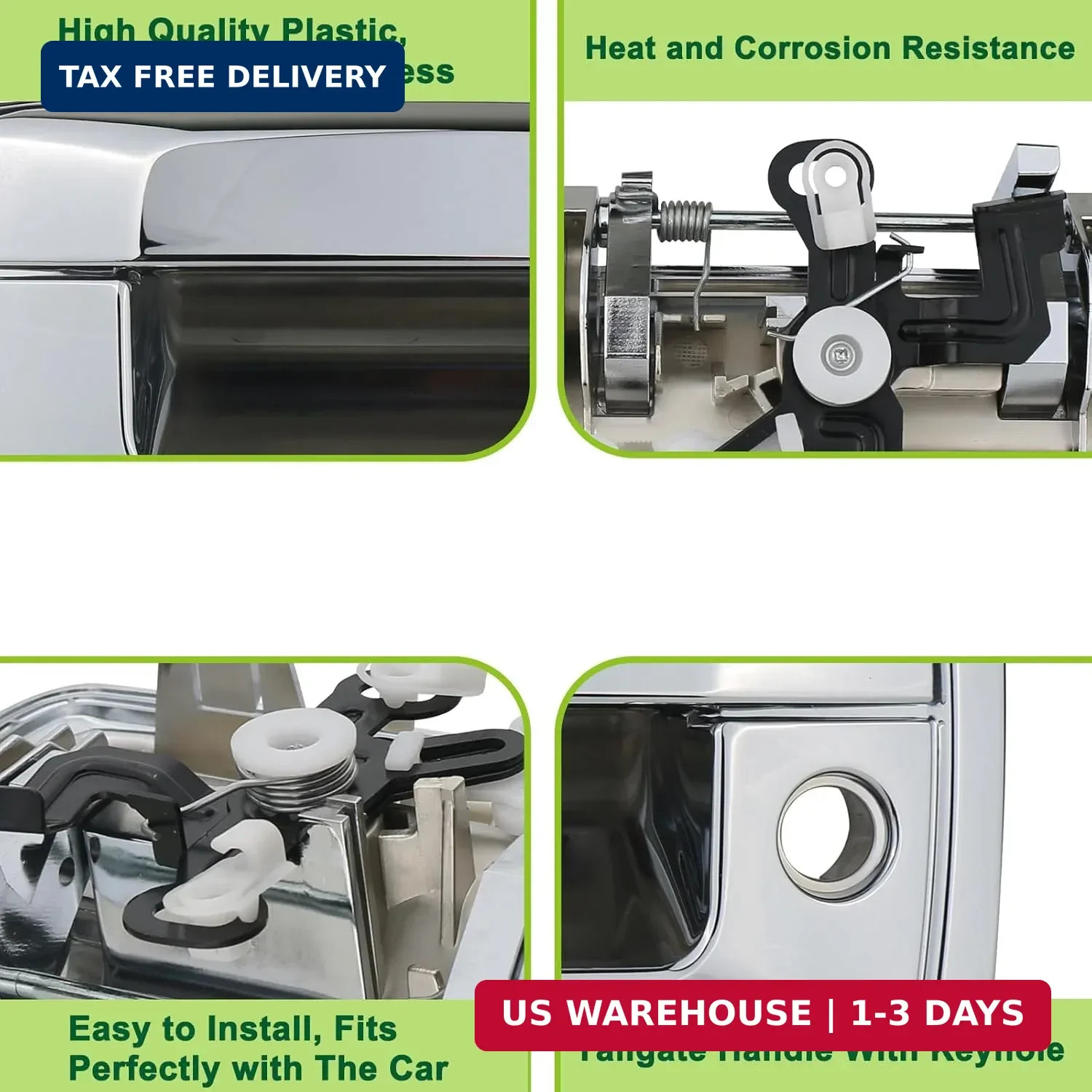 Tailgate Handle with Camera Hole Liftgate Latch Handle with Keyhole Fit for 2016