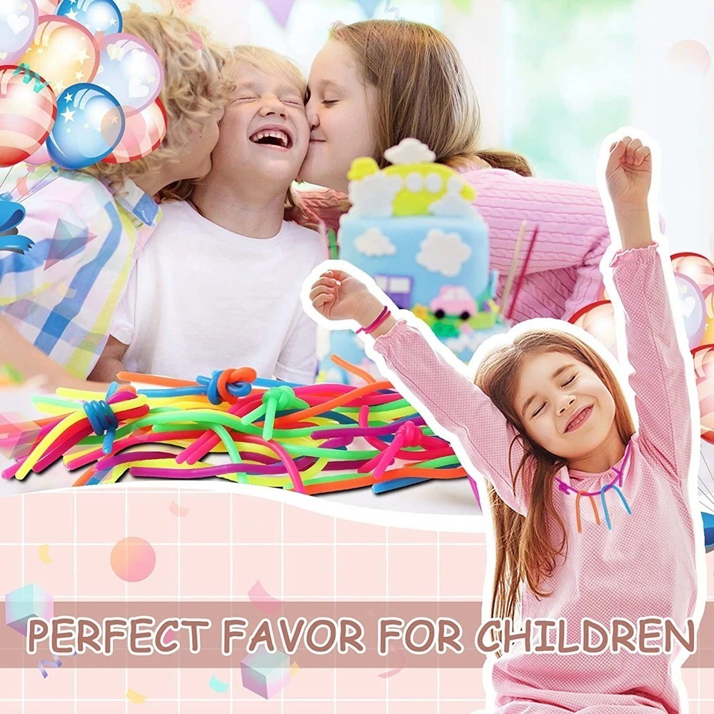 Stretchy Noodle 10 PCS String Fidget Autism ADHD Toy Sensory Stretch Toys USA