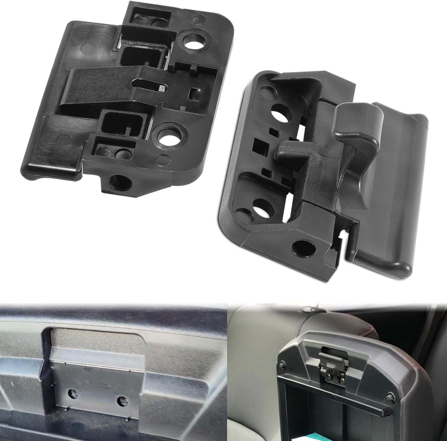 (2 Pack) Center Console Cover Lock Sub Assy Center Console Armrest Lid Latch Fit