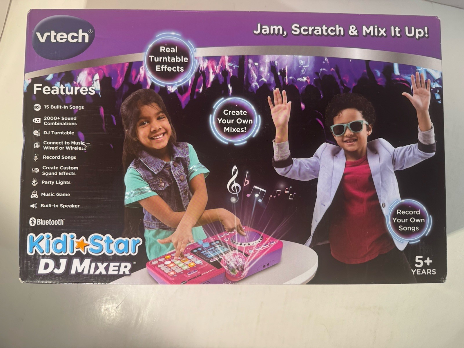 VTech Kidi Star DJ Mixer 2021 Bluetooth Turntable Kids Music Game Toy New