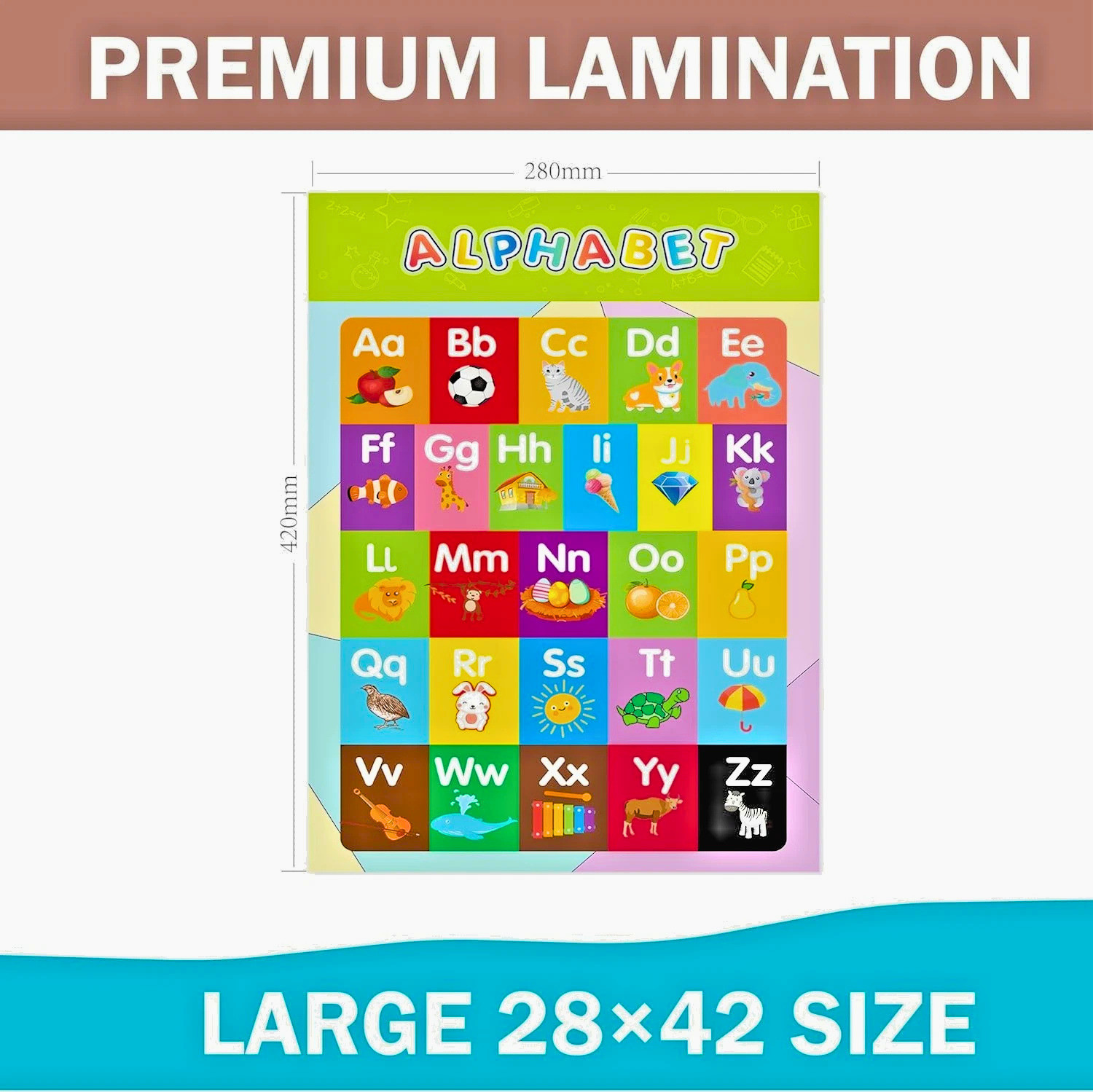 16 Educational Laminated Preschool Posters Set Alphabet Numbers
