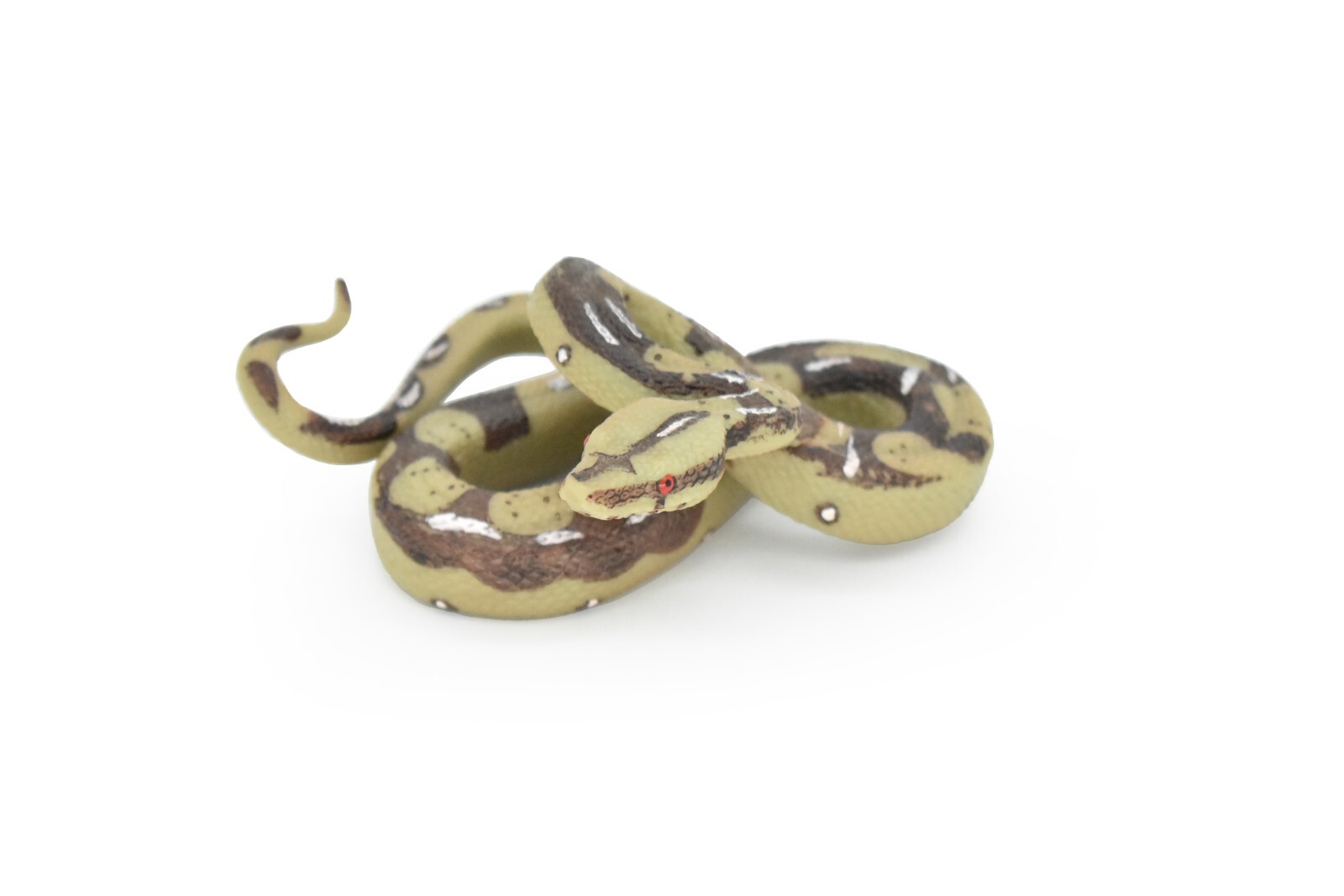 Python Snake Toy, Museum Quality Rubber Model Hand Painted Figurine 5″ CH100BB87