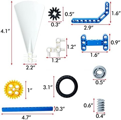 330Pcs Building Kit, 12 in 1 STEM Toys with Electric Power Motor for Kids, DI…