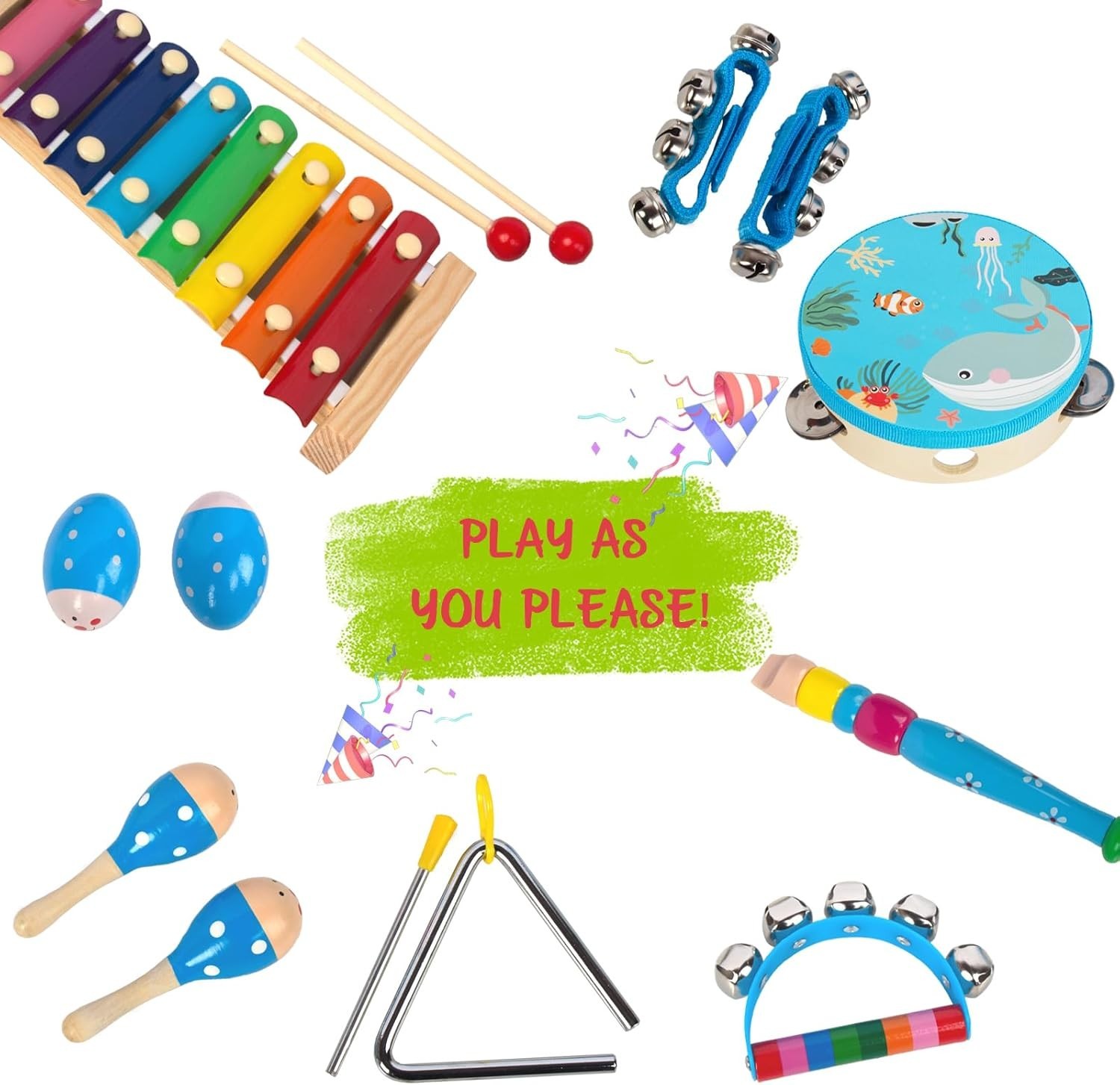 Montessori Wooden Percussion Instruments Set for Toddlers – Educational Fun!