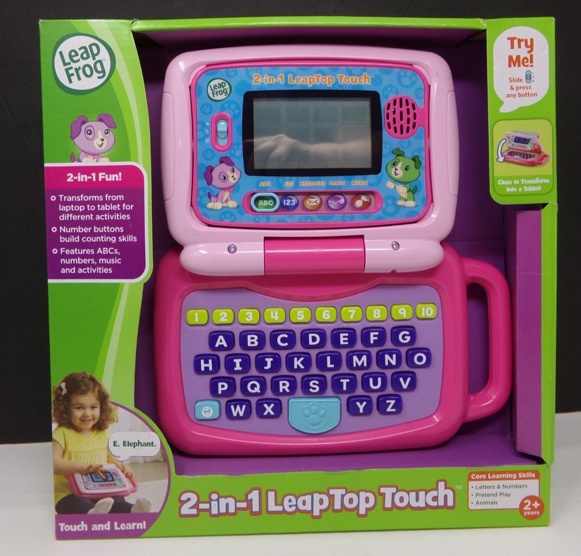 NEW Never Removed from Box 2-in-1 Leap Frog LeapTop Touch Laptop & Tablet pink