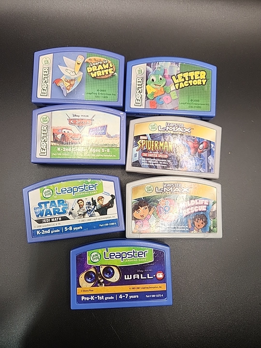 7 Leapfrog Games Spiderman Cars Star Wars Dora
