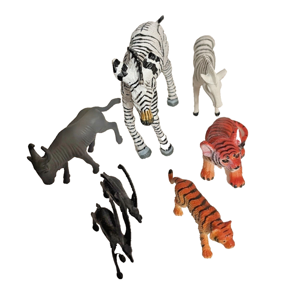 Safari Animals Toys Plastic Vintage Collectibles Lot of 27 Many Sizes 1990s READ