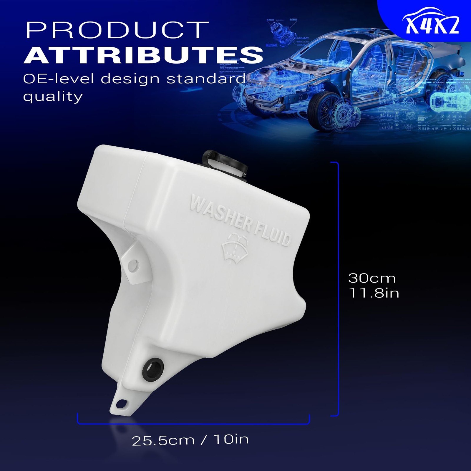 X4XZ 603-5402 Washer Fluid Reservoir Tank for Kenworth T680 / Peterbilt 320…