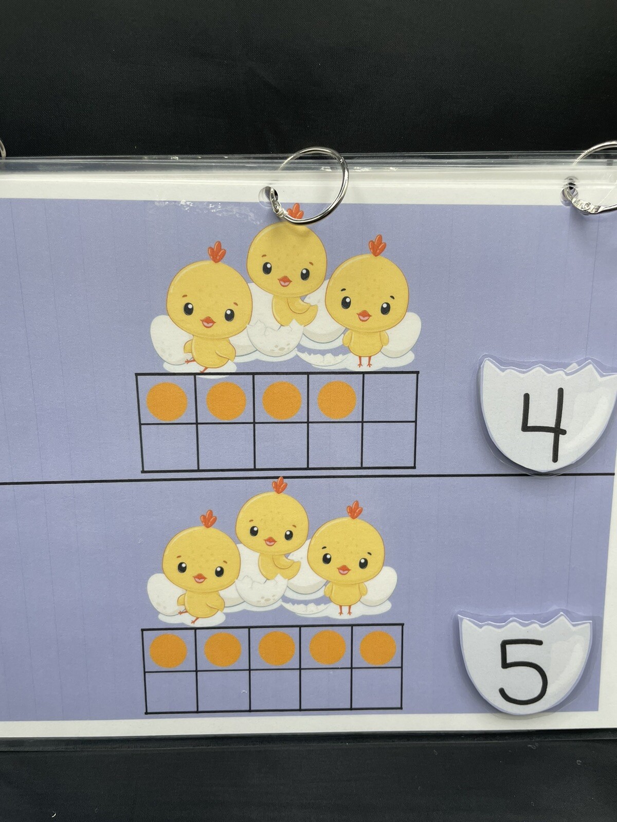 Preschool Children’s Busy Book Activity Game Count The Dots Number Matching