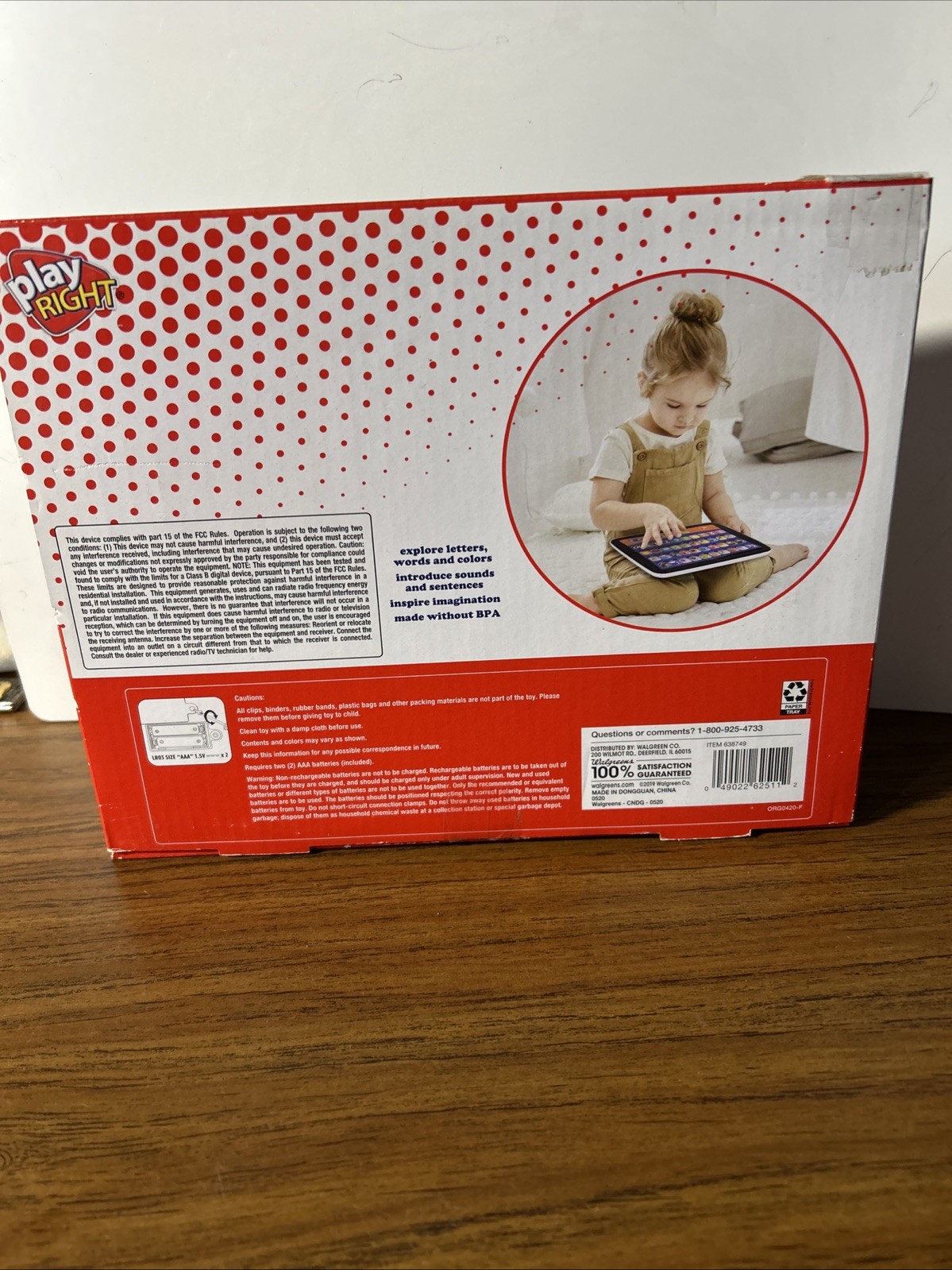 My First Smart Pad Tablet Touchpad toddler EducationalNEW-Play Right Brand ToteH