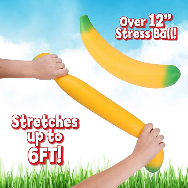 Sunny Days JUMBO Squeezy Banana 14 Inches Long Tiktok Viral Squishy Toy 🍌NEW