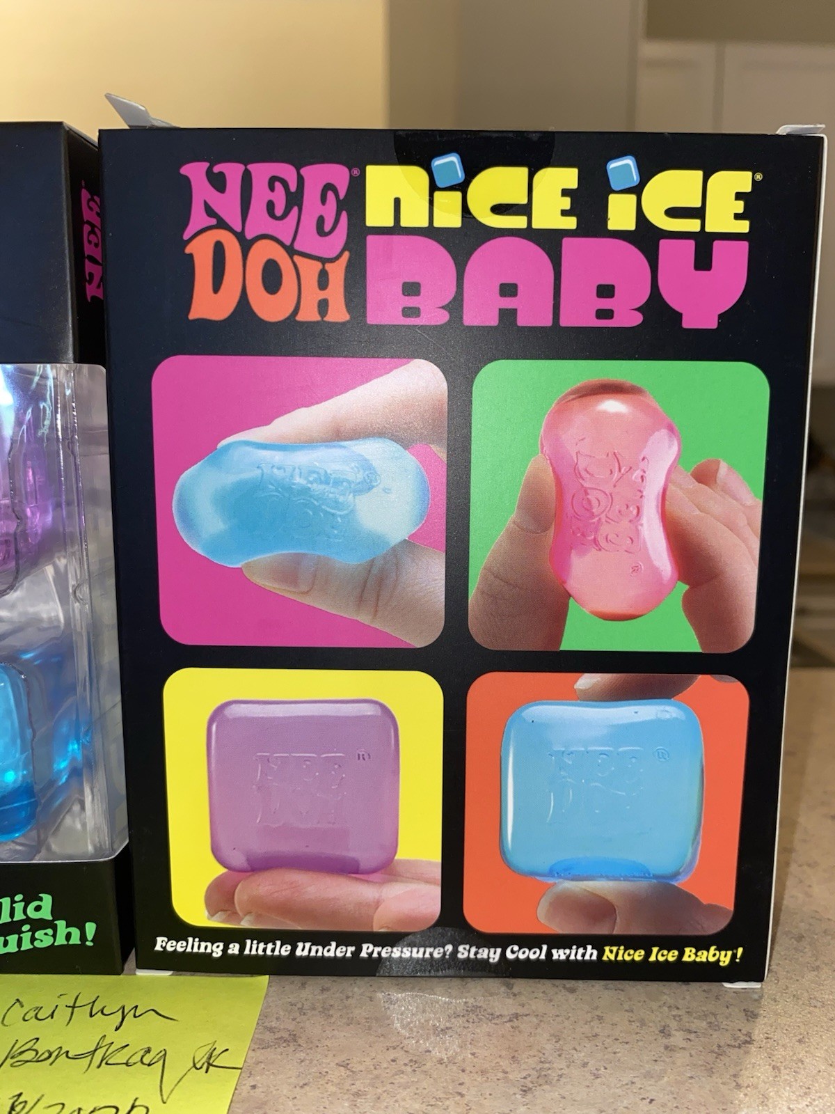 NeeDoh Nice Ice Baby Sensory Squish Cube Super Solid Stress Toy, Pack Of 4