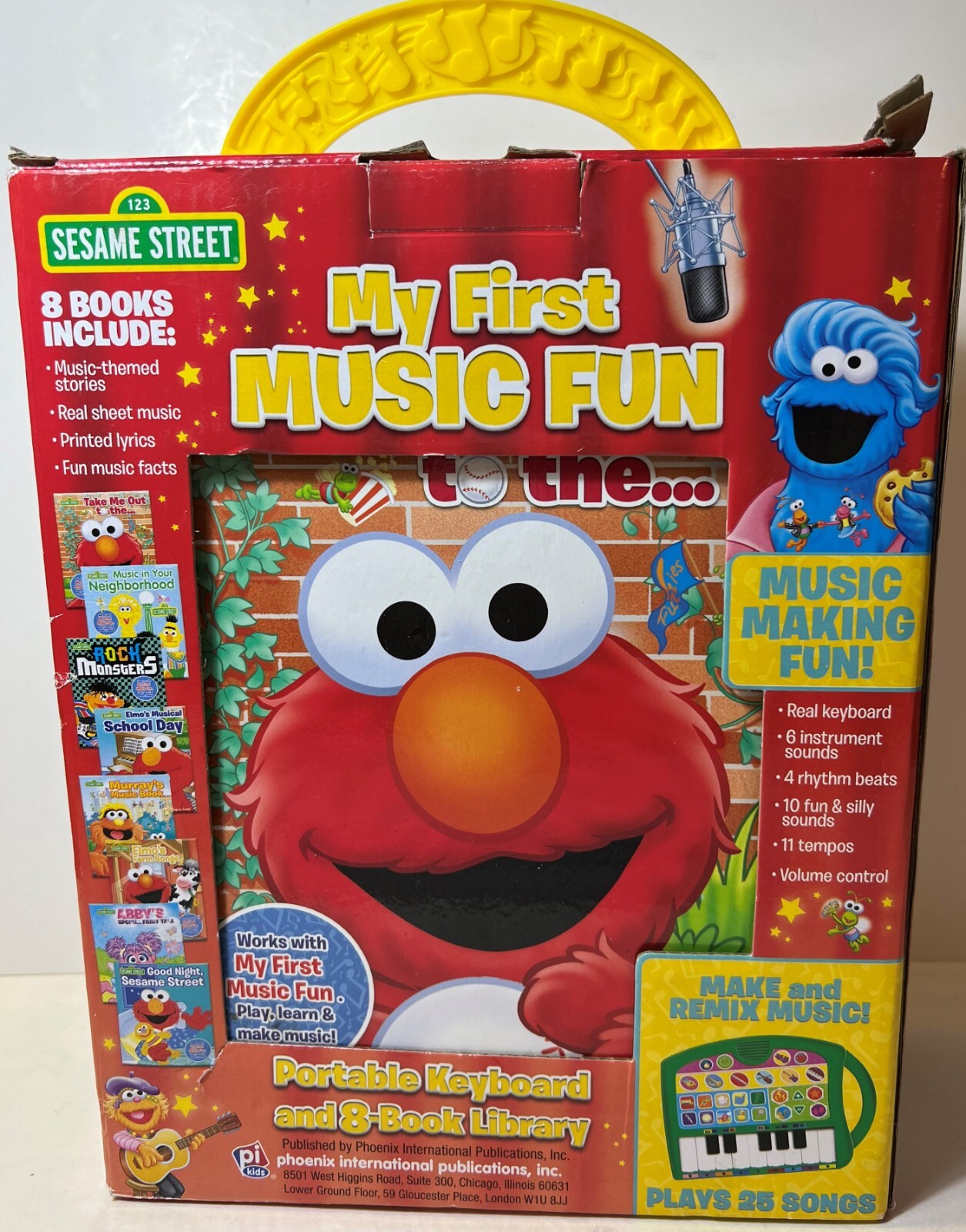 Sesame Street My First Music Fun Portable Keyboard & 8/Book Library PI Kids