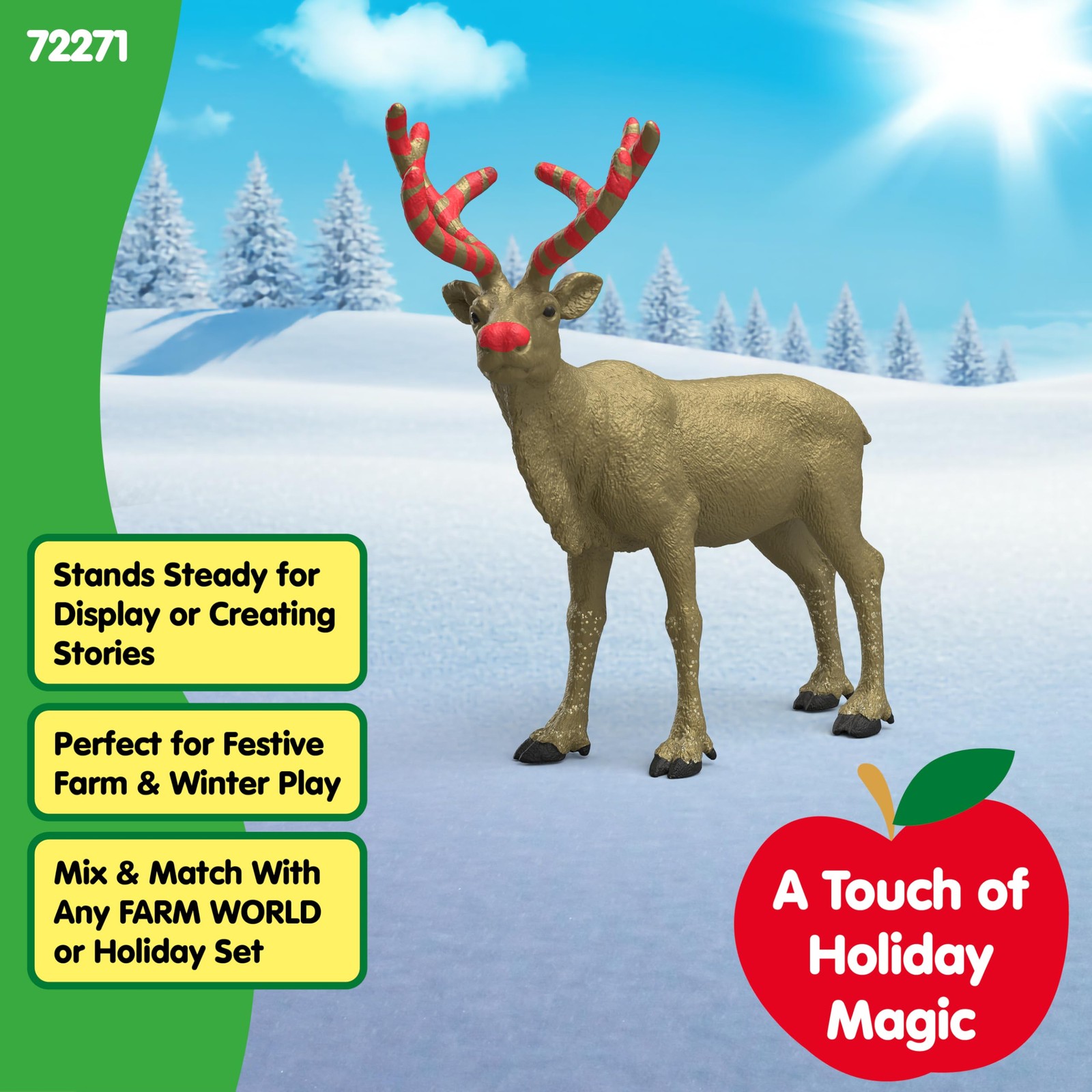 SCHLEICH Wildlife Gold Dent Reindeer 72271