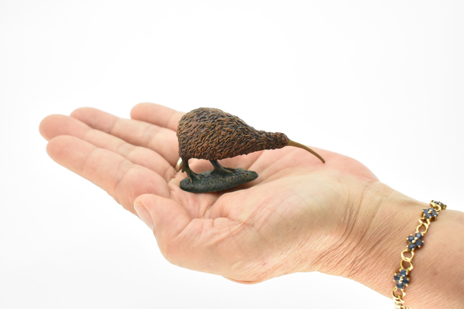 Kiwi, Kee Wee, Model Bird, Realistic Rubber Figure, Hand Painted Toy 2.5 Inches