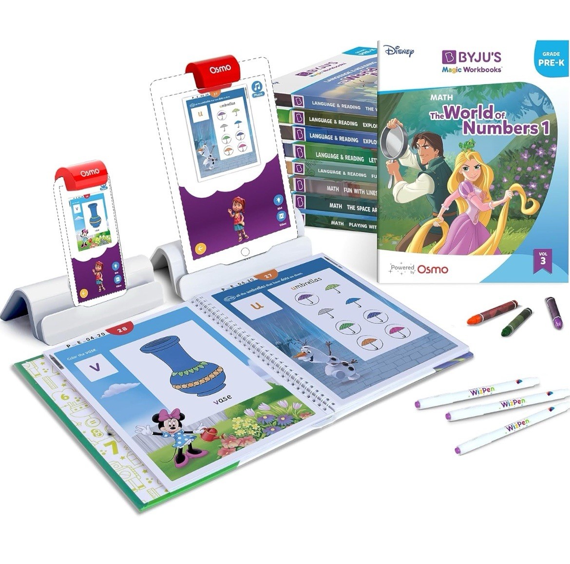 BYJU’S Learning Kit: Disney, Pre-K Premium Edition (App + 9 Workbooks) Ages 3-5