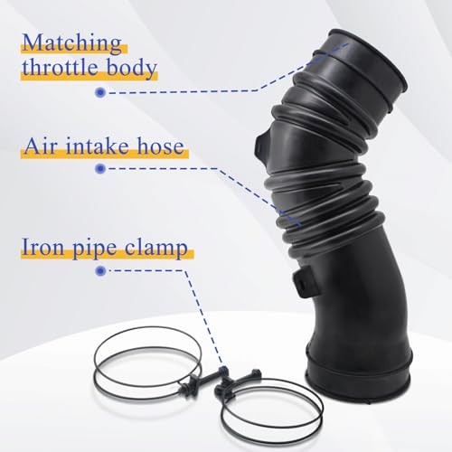 Air Cleaner Intake Hose Tube with Clamps for 1995-2004 Tacoma 4CYL 2.4L 2.7L / 1