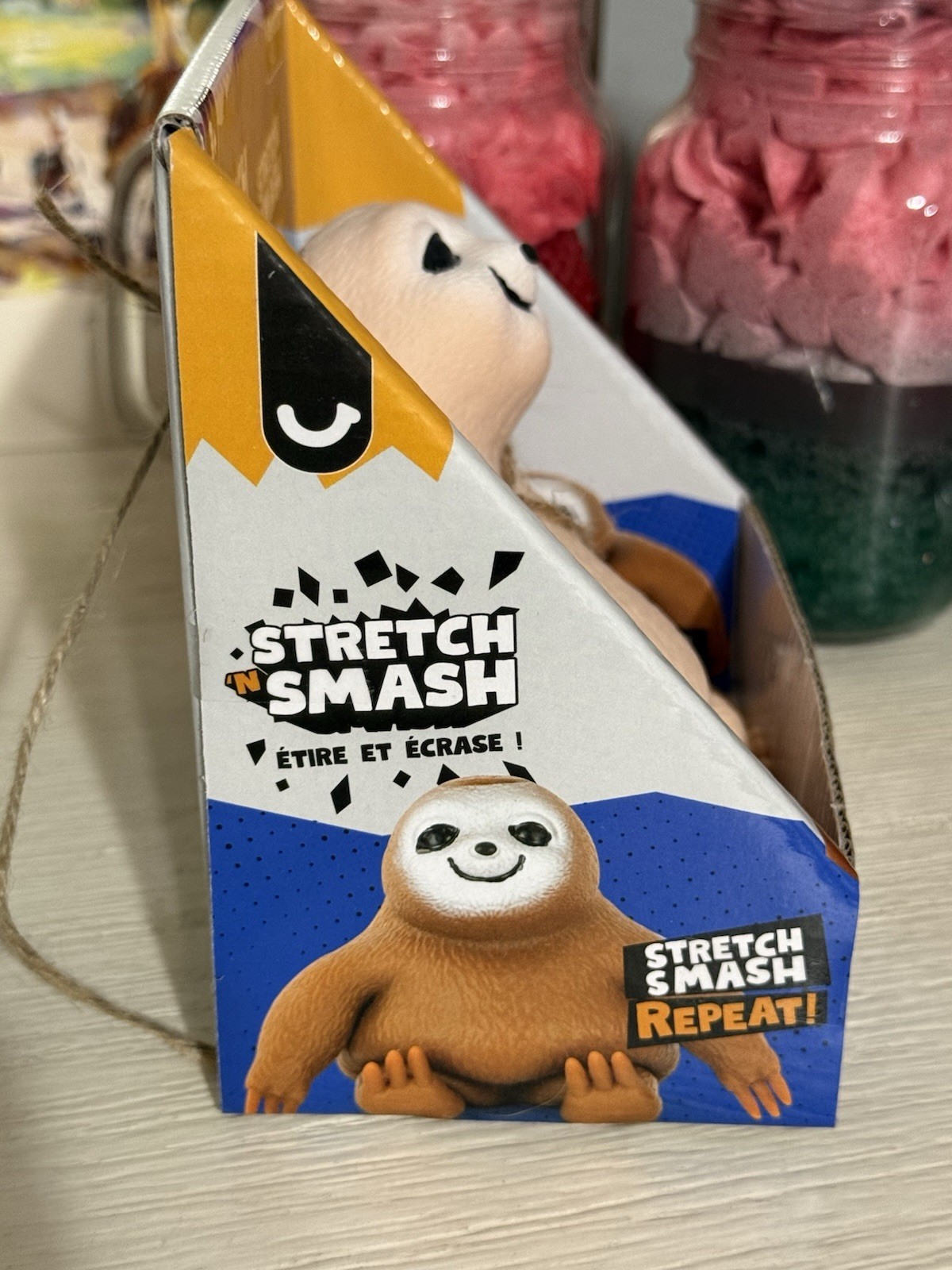 NEW Stretch n Smash Sloth Stretch Smash Repeat Keycraft Ages 3+ Slam Light Color