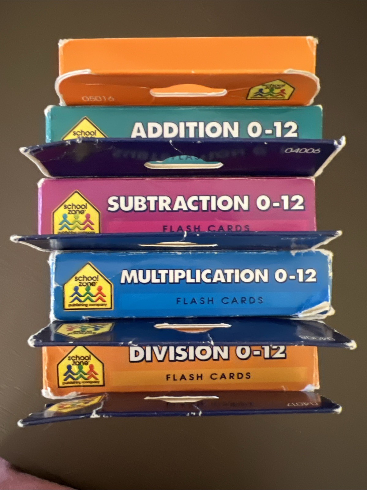 School Zone Multiplication Subtraction Addition Division 0-12 Flash Cards LOT 5!