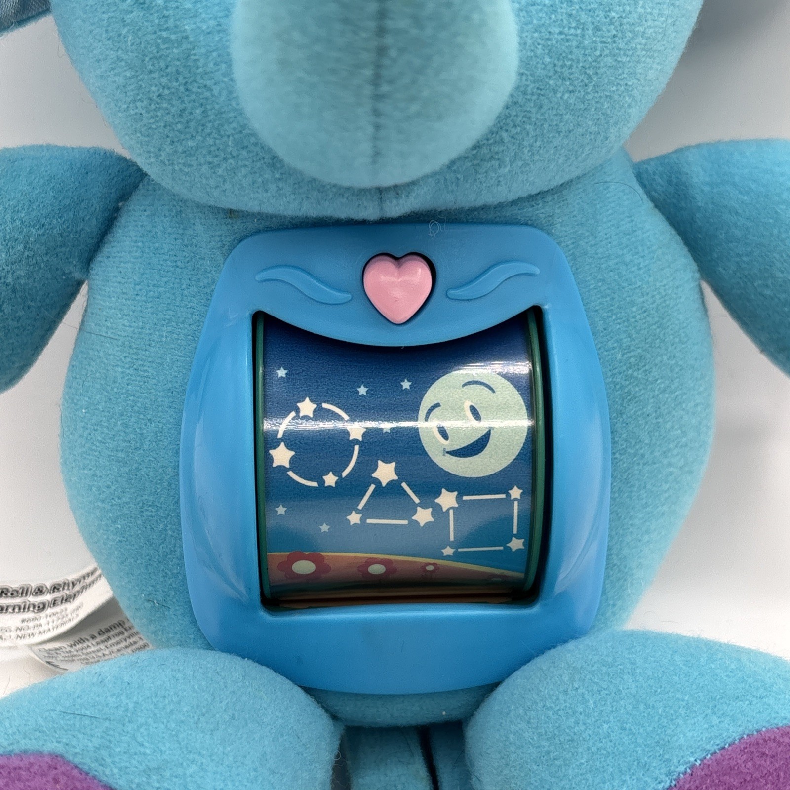 RARE Leapfrog Vintage Musical Roll & Rhyme Elephant Blue Leap Frog Toy WORKING