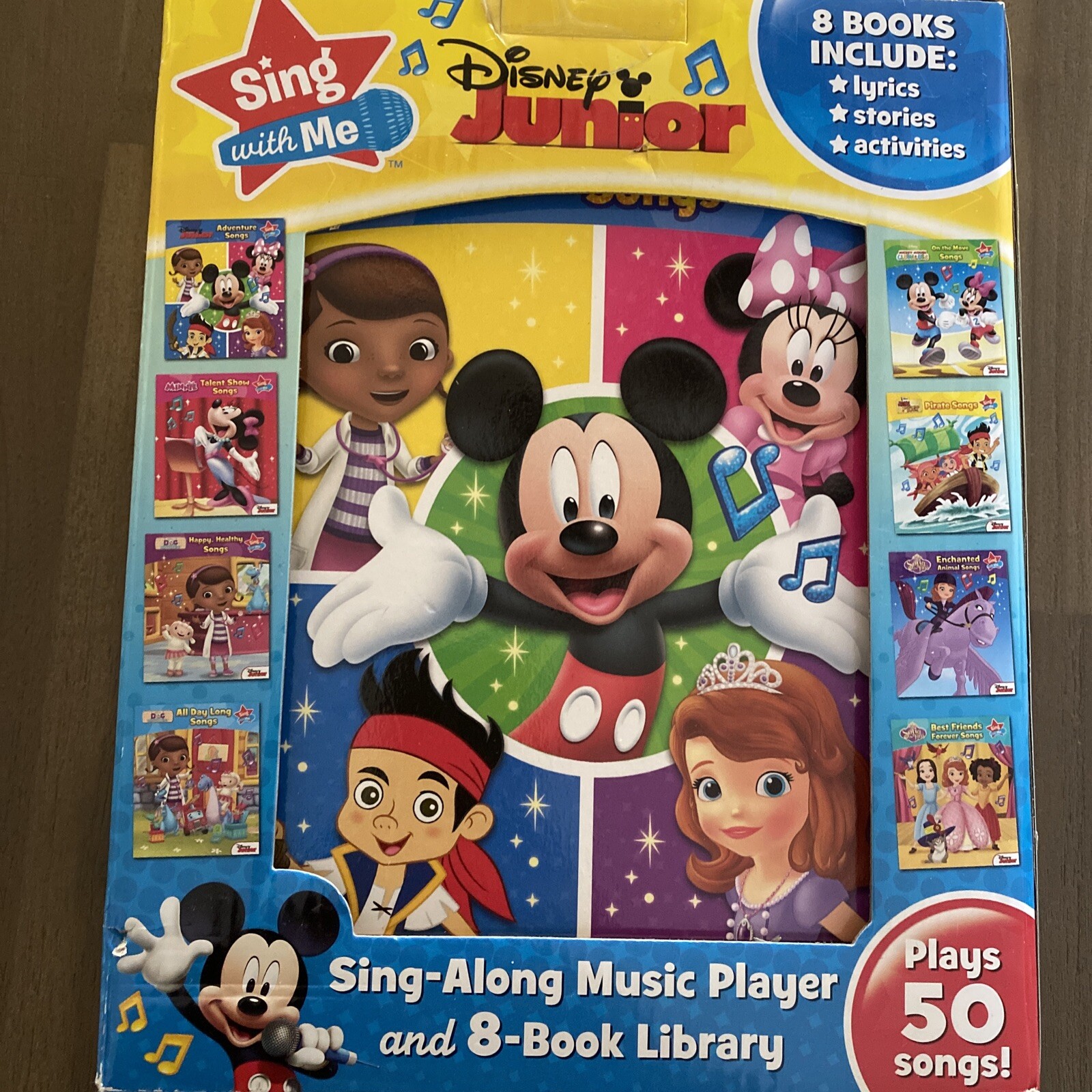 Disney Junior Sing With Me Sing Along Music Player & 8 Book Library