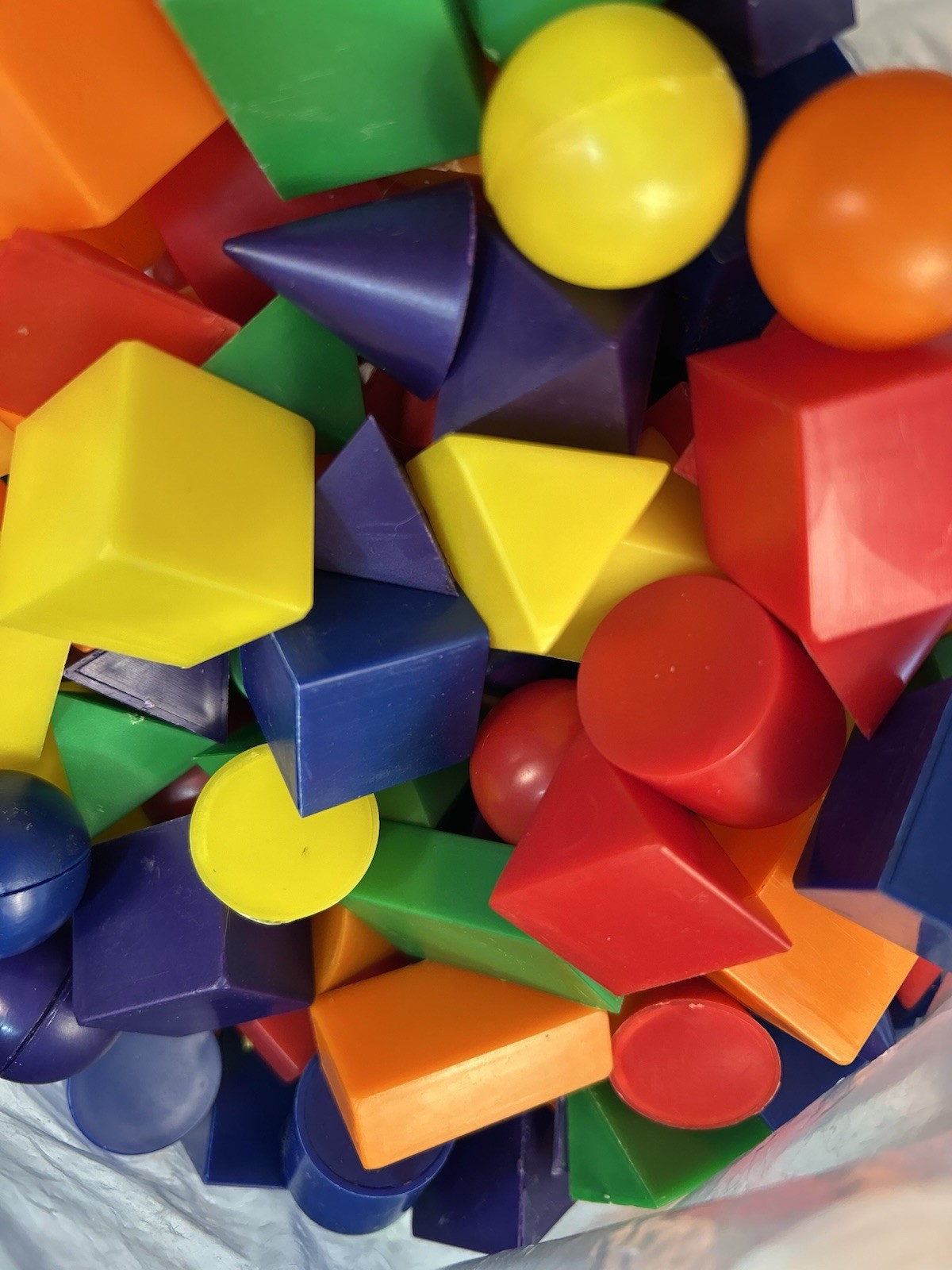 215+ 3D Plastic Geometric Shapes Blocks Math Teacher Manipulative Learning Toys
