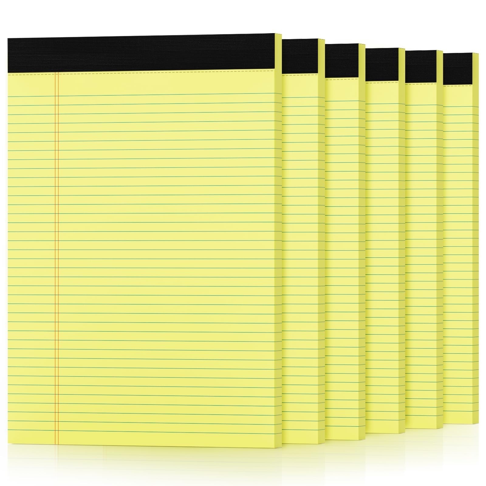 6 Pack Yellow Legal Pads 8.5 x 11 College Ruled Lined Writing Note Pads 8.5 x…