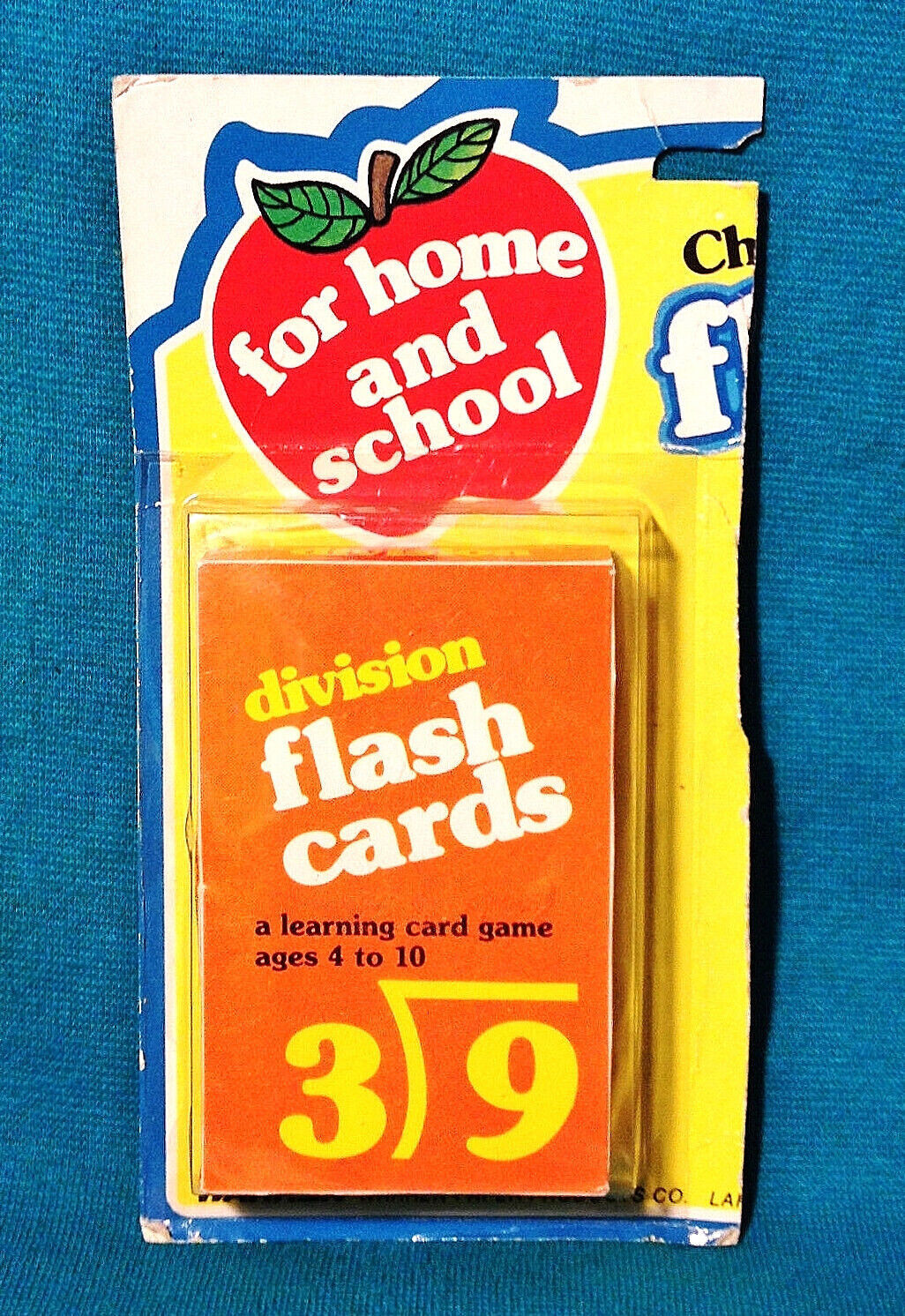Vintage 1960s or 1970s Division Flash Cards Set NEW Sealed Age 4-10 Warren Paper