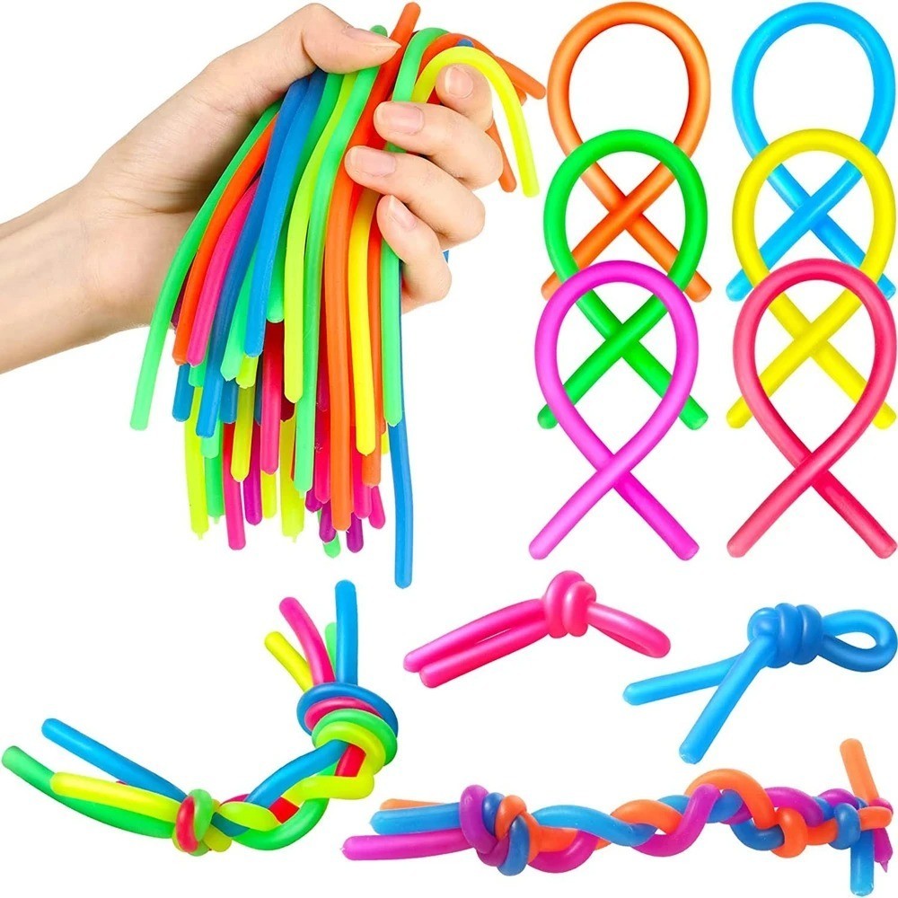 Stretchy Noodle 10 PCS String Fidget Autism ADHD Toy Sensory Stretch Toys USA