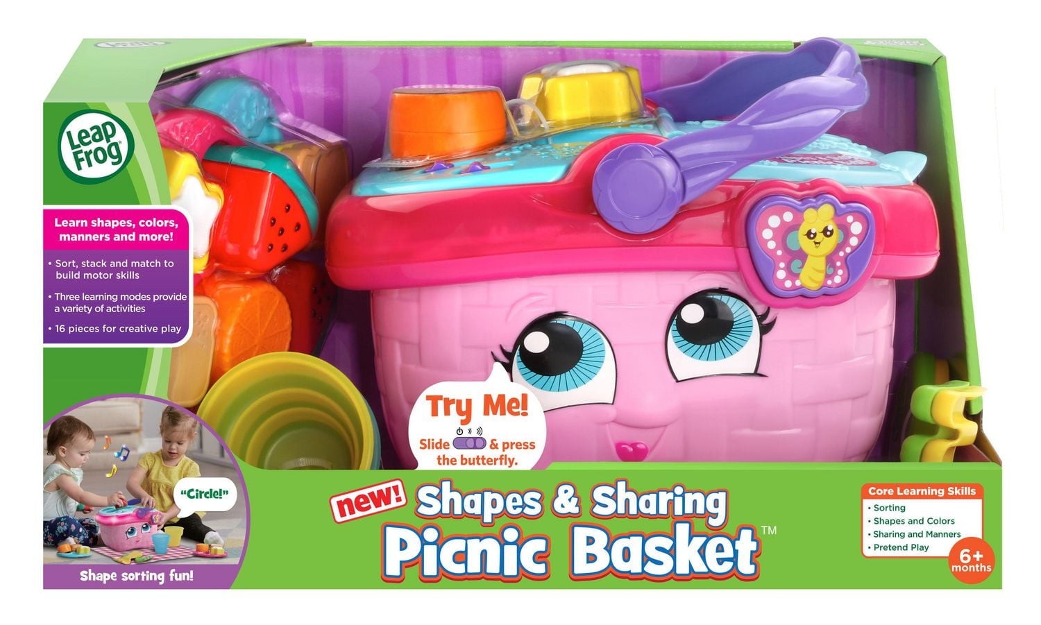 LeapFrog Shapes & Sharing Picnic Basket™ – English Version, 6 months to 3 years