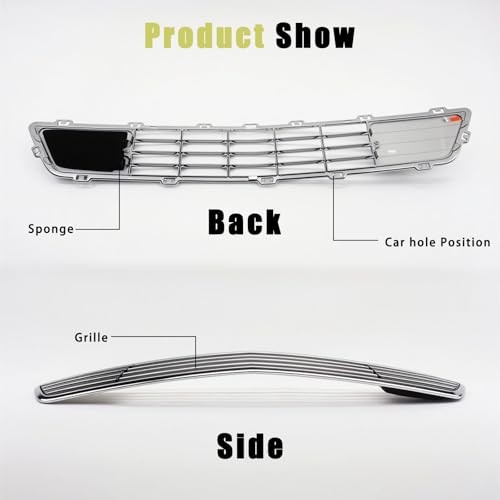 Front Bumper Lower Grill Compatible with Lincoln MKS 2009-2012 Grille Bumper