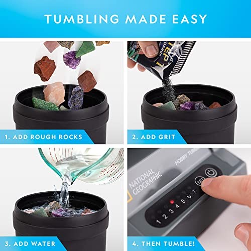 BLUE MARBLE NATIONAL GEOGRAPHIC ROCK TUMBLER KIT HOBBY – BLUE