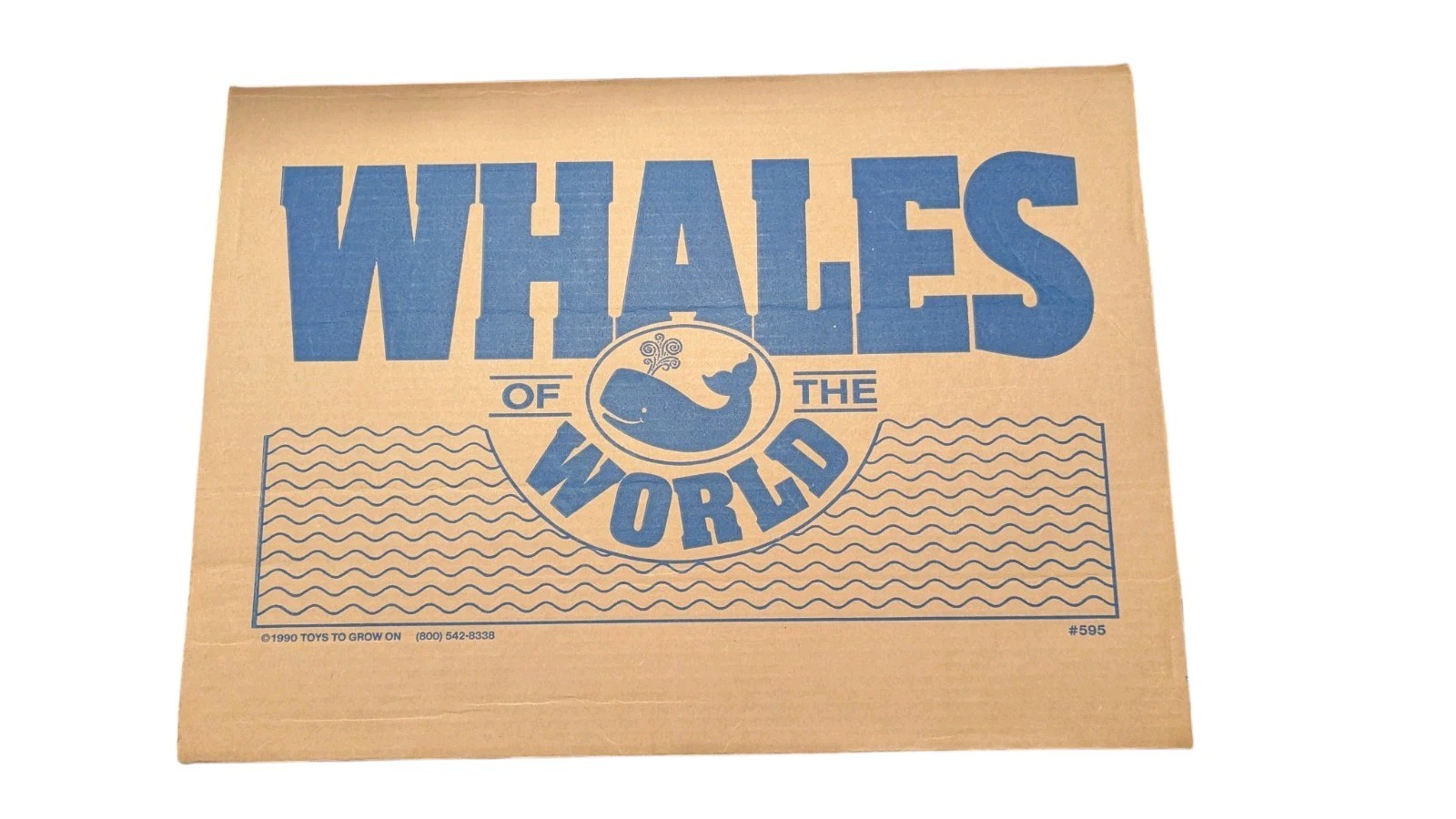 Vintage Whales Of The World 6 Whales w/ Babies 1990 Hard Rubber Toys, Zoobook
