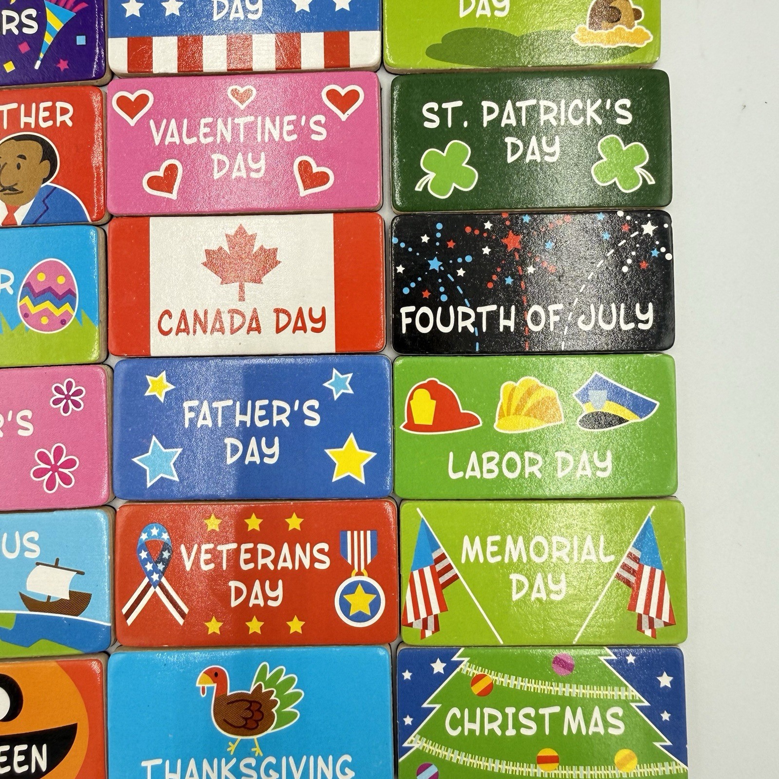 Melissa & Doug Magnetic Daily Monthly Calendar Holiday Replacement Pieces 19 pcs