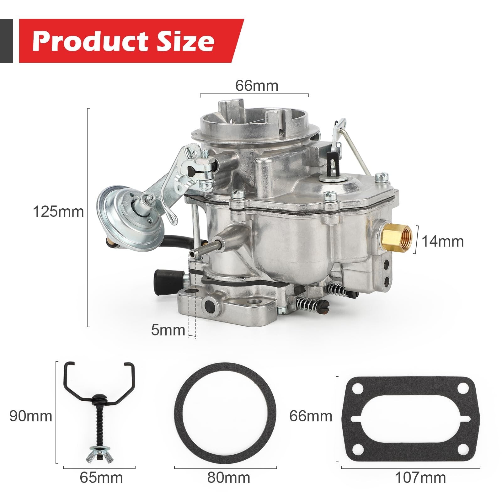 2 Barrel Carburetor with Gaskets for Plymouth models & 1966-1973 Dodge Chrysl…
