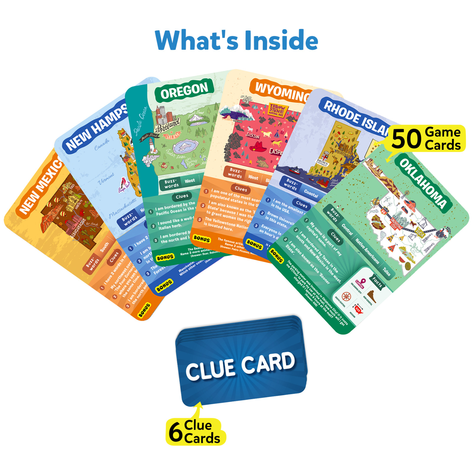 Skillmatics Card Game – Guess in 10 States of America for Kids Ages 8 and Up