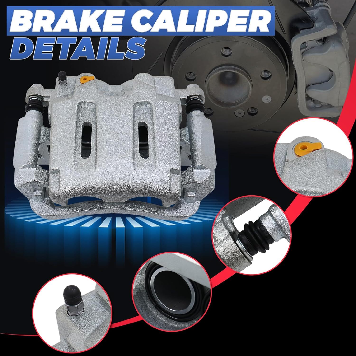 Front Disc Brake Calipers Assembly Compatible with Ford F-250/F-350 Super Duty