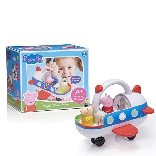 WOW! STUFF Peppa Pig Toys Clever Plane Pre-School Learning Interactive Toy