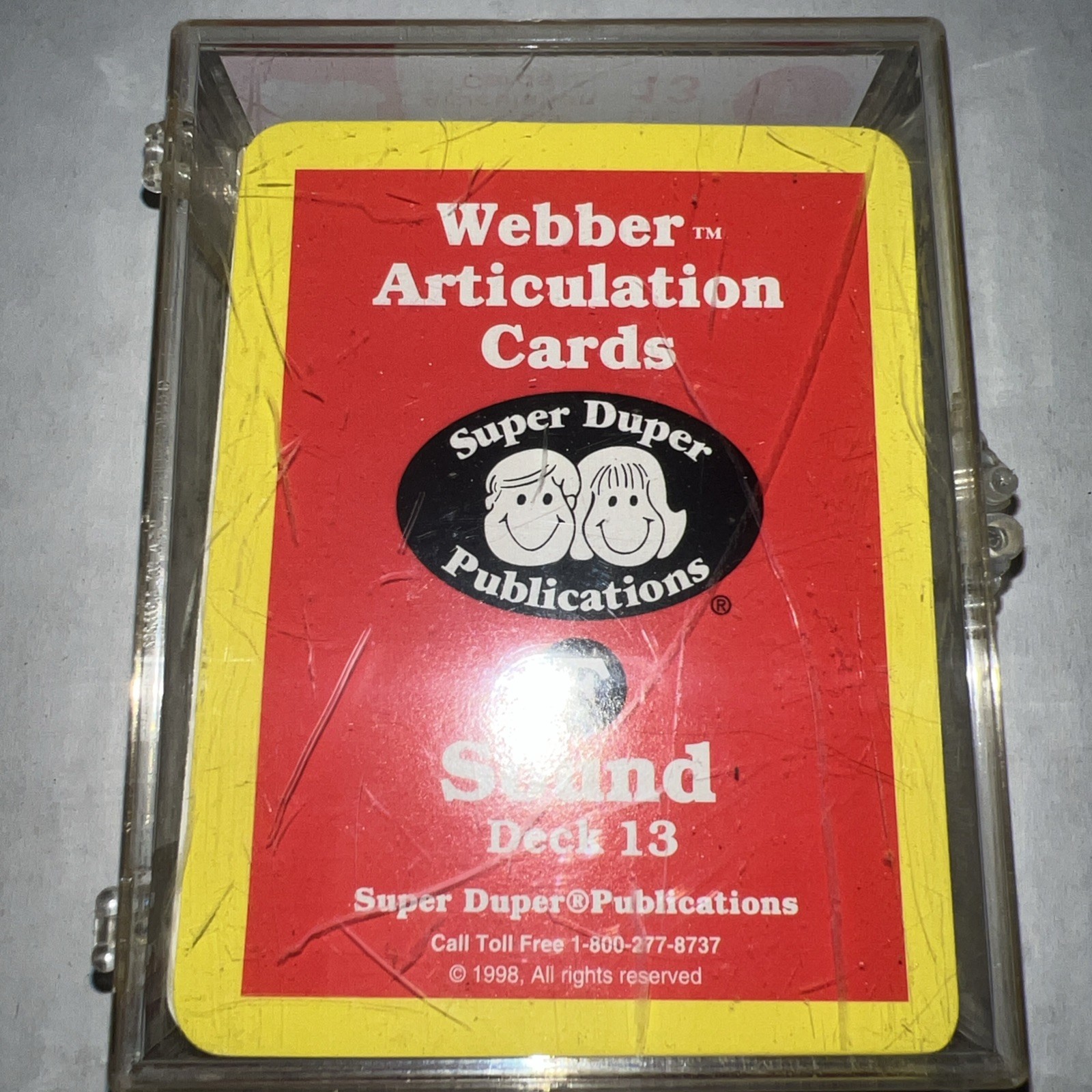 1998 Webber Articulation Cards Deck 13- “F” Sound Incomplete 52 Cards w/Case