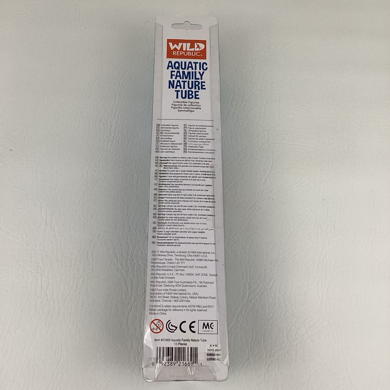 Wild Republic Aquatic Family Nature Tube 12 Piece Collectible Figures Shark Toy
