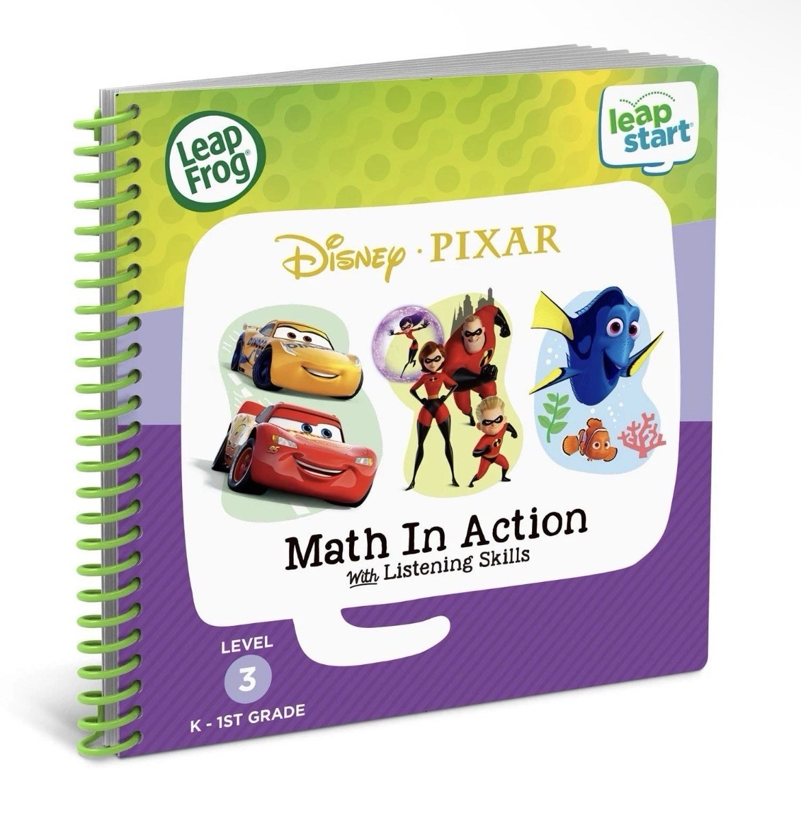 Leap Frog Leapfrog LeapStart Pixar Math Activity Book Level 3, Ages 4-7 New