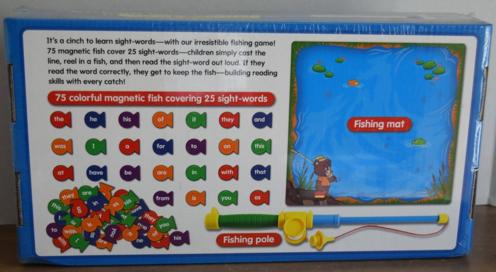 Lakeshore-Fishing for Sight-Words Level 1, Reading Skills for Ages 4+, New/Seal