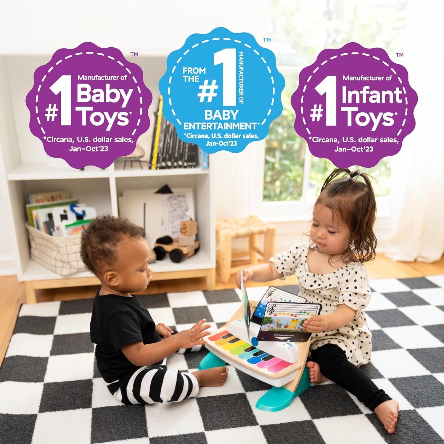 Hape Magic Touch Piano Wooden Musical Toddler Toy, Age 6 Months and Up